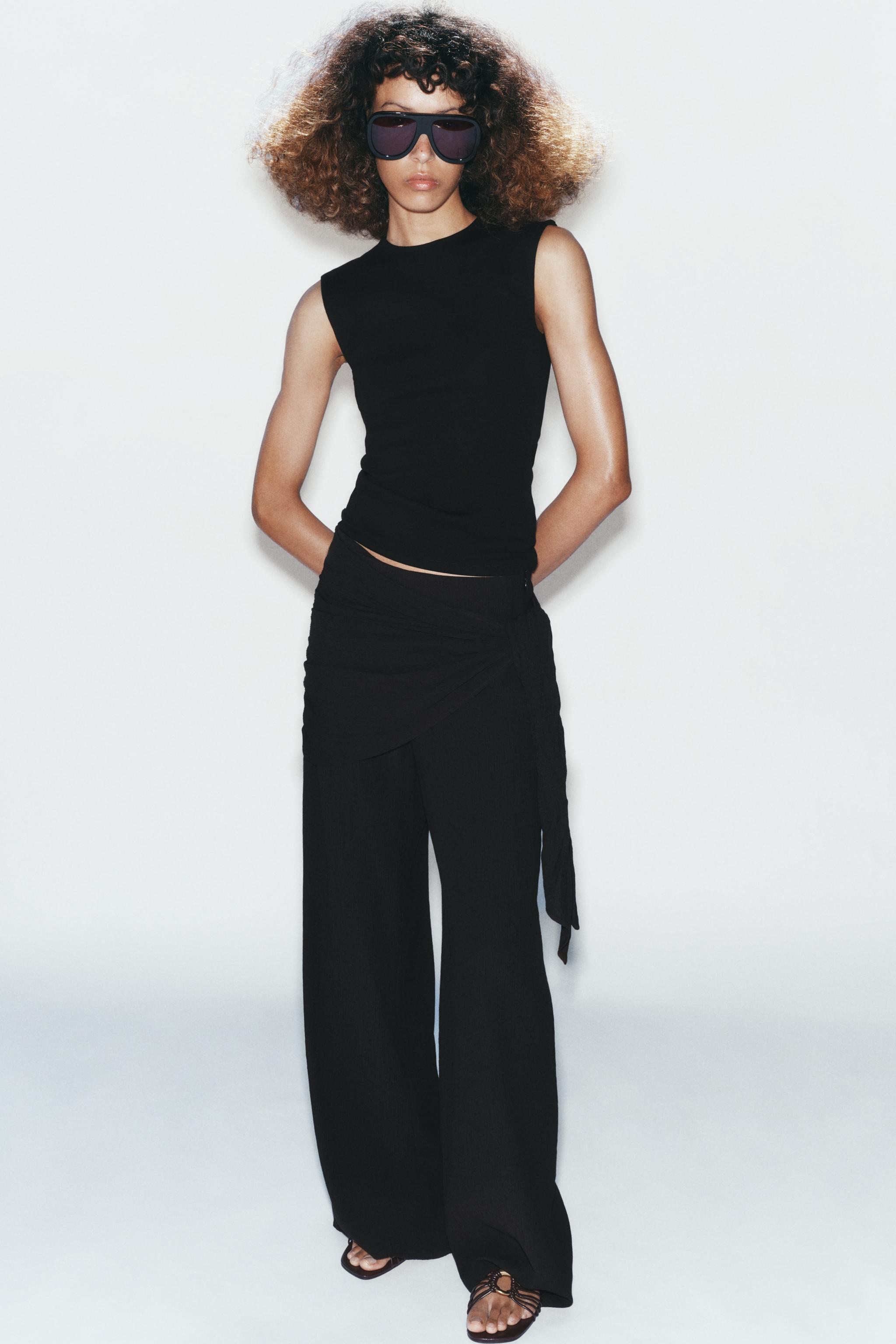 WIDE LEG SCARF PANTS